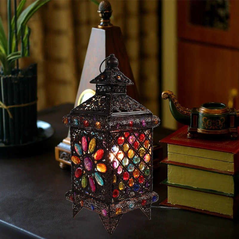 Здесь продается  Bohemian style Fashion rustic style table lamp lantern lamps decoration table lamp bedroom lamp free shipping  Свет и освещение