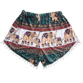 

New Women Fashion Elephant Print Sexy Summer Casual loose High Waist Shorts