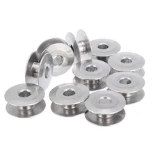 10pcs 21mm Aluminum Bobbins Metal Spools Carft For Industrial Sewing Machine Tools