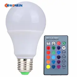 E27 RGB светодиодный 3 Вт светодиодный RGB свет светодиодный лампы 85-265 V SMD5050 16 Цвета chansing с ИК-пультом дистанционного управления