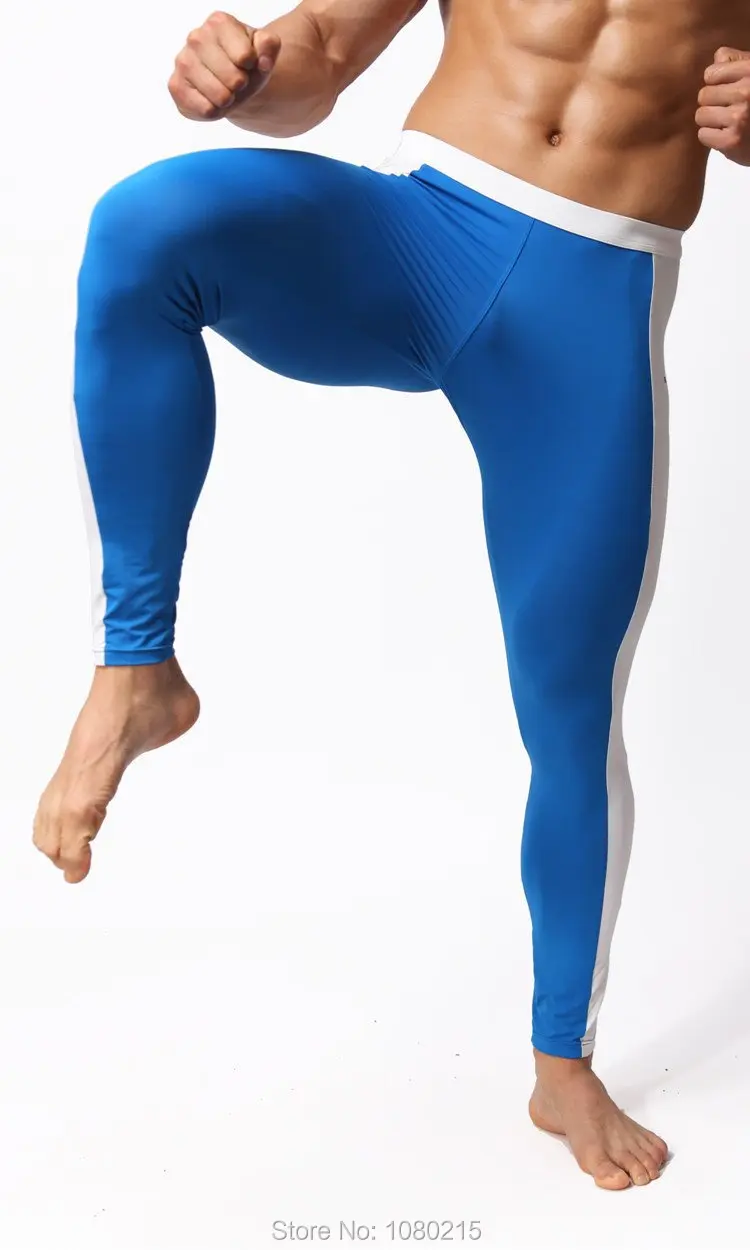 Супер мягкие компрессионные штаны мужские облегающие штаны мужские Леггинсы Брюки Высокое качество смелый человек Фирменное Качество Низкая талия дизайн
