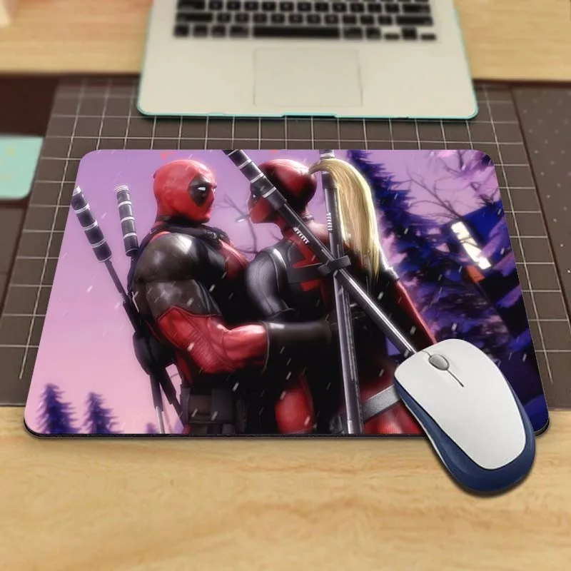 MaiYaCa модный новое поступление Дэдпул Marvel вентиляторы роскошный принт Противоскользящий ПК ноутбук коврик для мыши Прямая - Цвет: 18x22cm