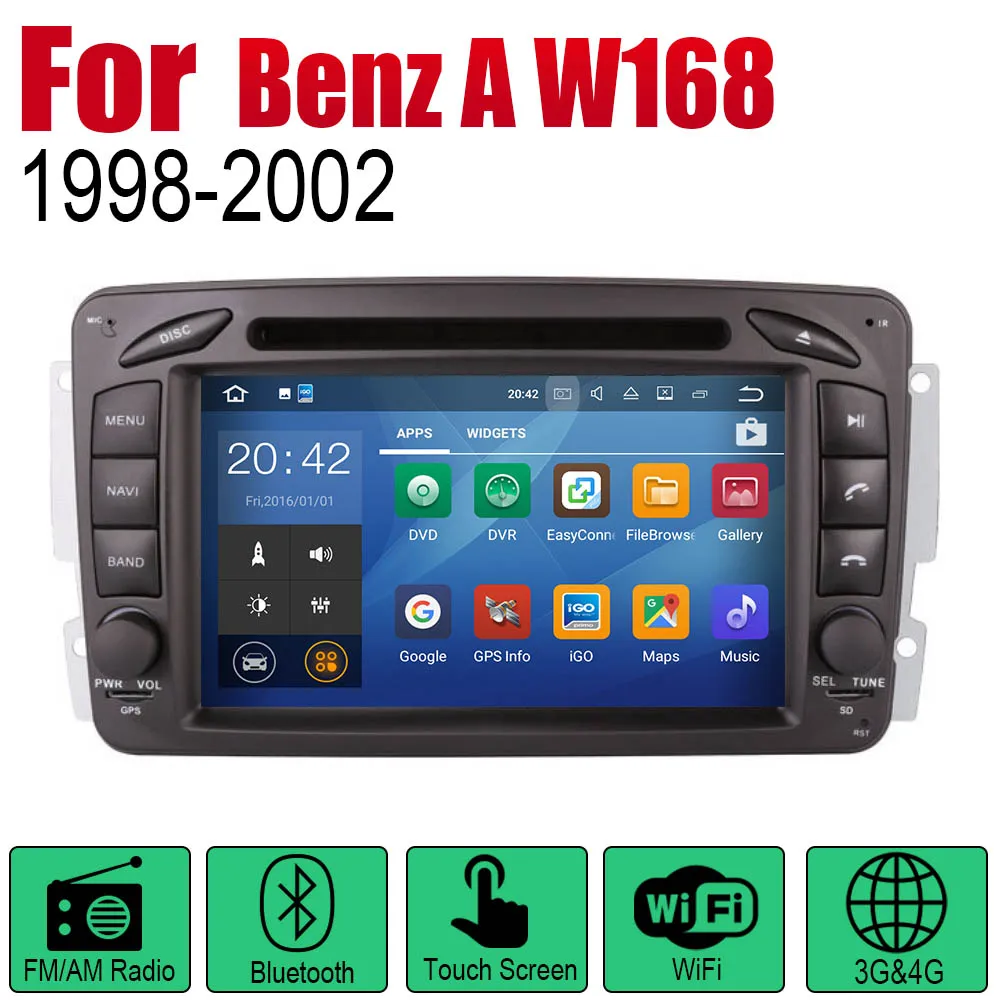 Для Mercedes Benz A W168 1998~ 2002 NTG Авто Радио автомобильный dvd-плеер на основе Android gps навигация wifi карта мультимедийная система стерео wifi - Цвет: Standard machine