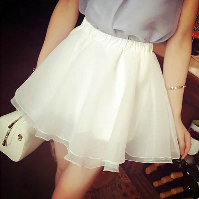 Windreama Mini Grenadine Skirt All-Match Ball Gown...