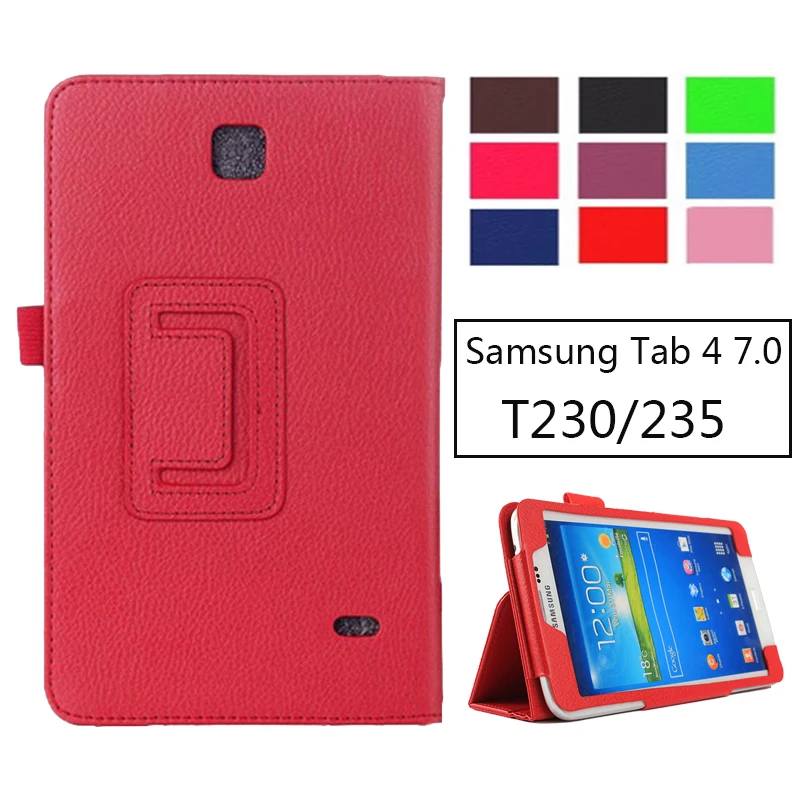 Capa de Couro Flip para Samsung Galaxy Tab Tablet Stand Cases Sm-t231 Sm-t230 Sm-t230 T235 pu