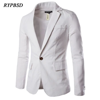 

Man Blazer Casual Suit Jacket Spring Business Men Blazer Simple Casual Suit Jacket Solid Color Single Button Suit Men Blazer