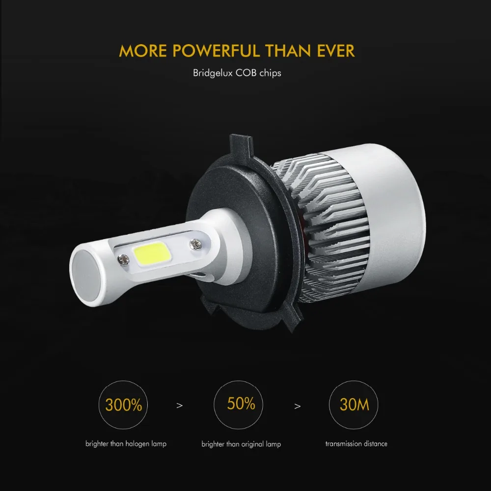 СВЕТОДИОДНЫЙ Автомобильный Головной фонарь Oslamp H4 72 Вт 8000 лм 12 В 6500K/4300K для FORD Nissan
