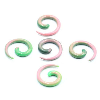 

2PCS Punk Acrylic Snail Flesh Screw Spiral Taper Stretcher Expander Gauge Earlobe Earring Piercing Body Jewelry Tunnel And Plug