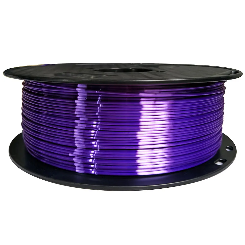 Silk PLA Filament 1.75mm, Shiny Violet 3D Printer Filament 1kg(2.2lbs)  Spool, Dimensional Accuracy +/- 0.02mm, 3D Printing Filament for Most FDM  3D