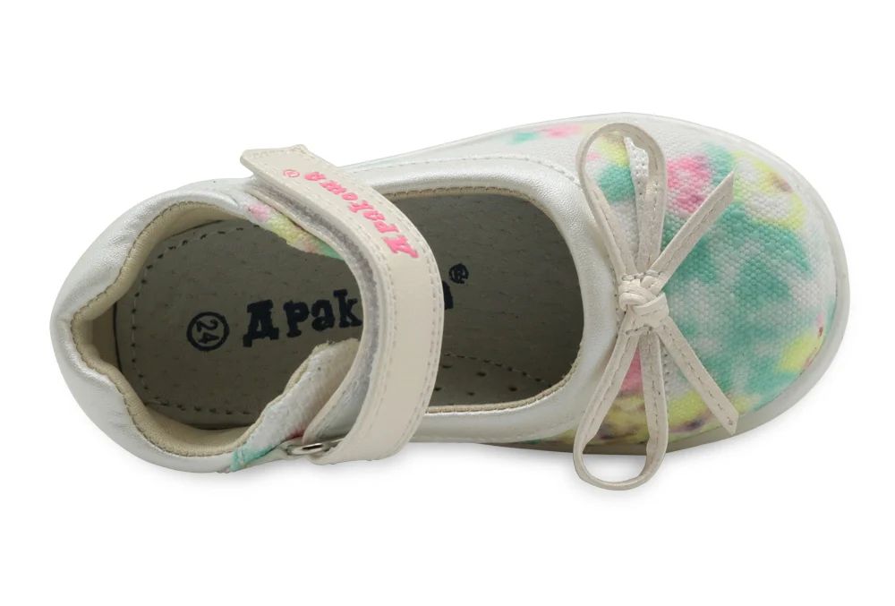 Apakowa/Летняя детская обувь; сандалии для маленьких девочек с кожаной стелькой; детские сандалии для девочек; ортопедическая обувь на плоской подошве для девочек