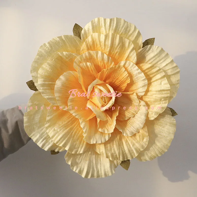 Большие шелковые искусственные цветы розы Пион бумага Цветок голова день рождения свадьба фон украшения на стену вечерние принадлежности
