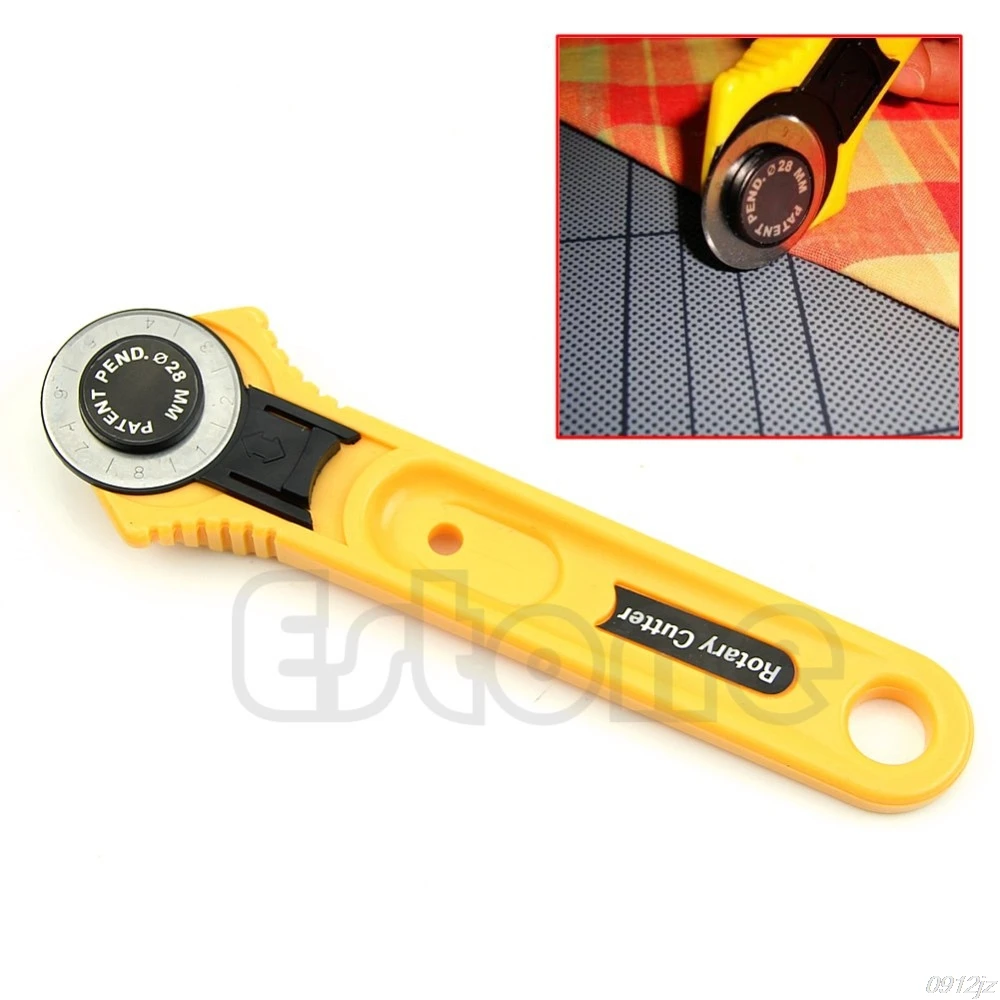 

Drop ship Rotary Cutter 28mm Circular Cut Blade Patchwork Fabric Leather Craft Yellow #C934U#