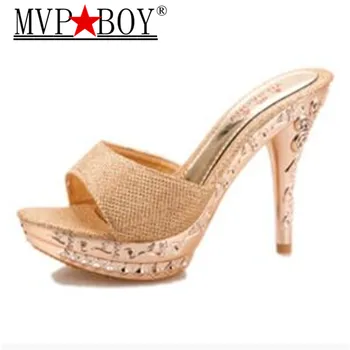 

Mvp Boy Hot Summer 2018 Sexy Open Toe High Heeled Slippers Women Platform Slides Flip Flops Flowers Wedges Shoes Eu Size 34-39