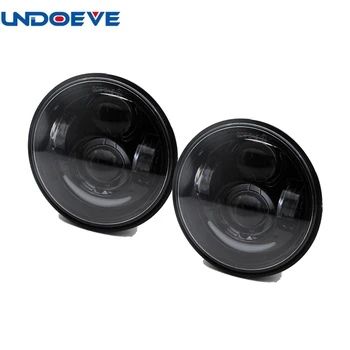 

Undoeve 1 Pair 5inch LED Headlights Hi/Low Beam DRL halo Headlamp for Motorcycle Dyna Fat Bob FXDF 4.65 "LED H4 headlights lamps