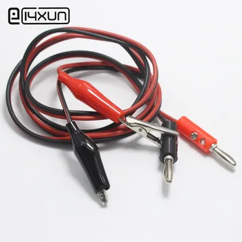 

1Pcs 1meter Red and Black Testing Cord Lead with Alligator Clip and 4mm Banana Plug for Multimeter Test
