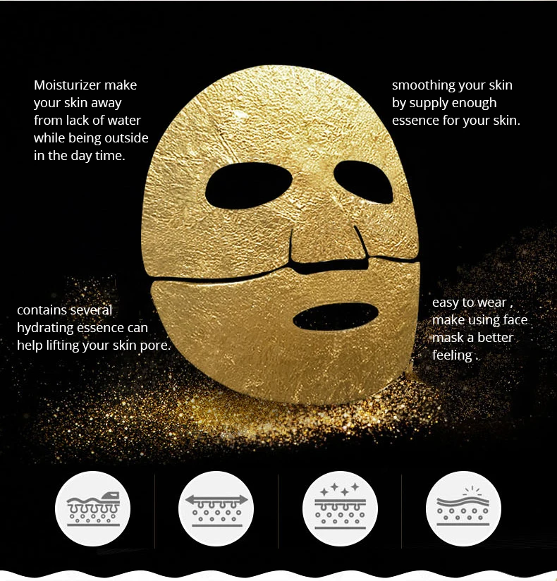 BIOAQUA 24K золотые маски для лица растение алоэ голубика Гиалуроновая кислота v Форма Висячие ушные маски увлажняющий уход за кожей