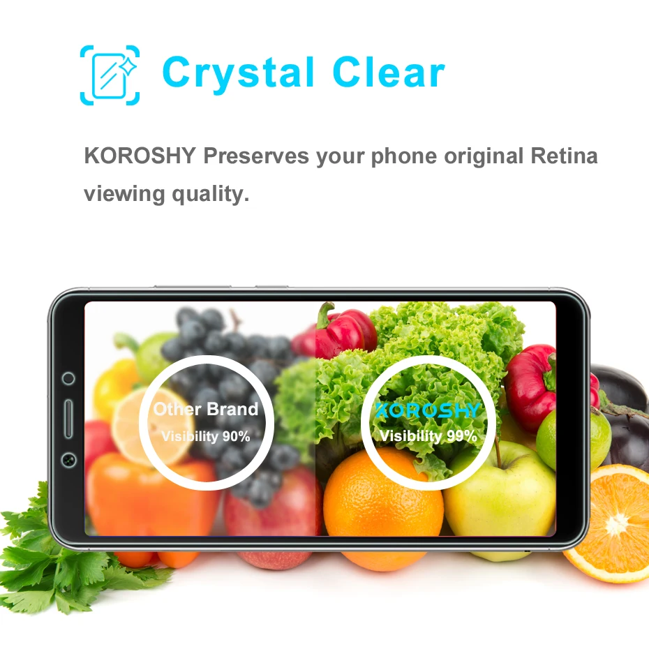 KOROSHY Real 2.5D 9H Tempered Glass for Xiaomi Redmi 6 Xiomi Redmi 6A Screen Protector 0.3mm Protective Toughened Glass Film (3)