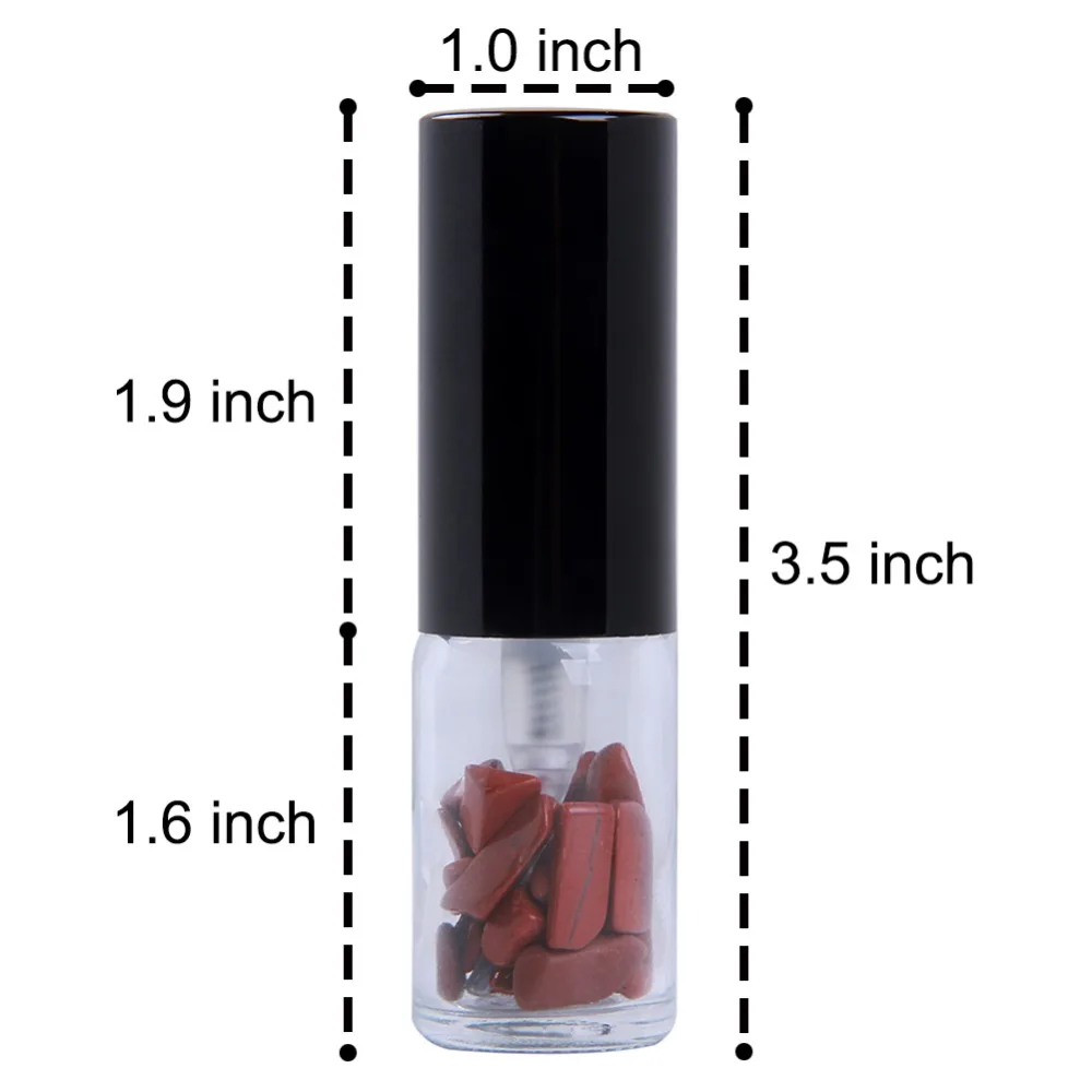Cena Yaye naturalny kamień żetony 10 ml podróży przenośny wielokrotnego napełniania rozpylacz perfum przezroczyste szkło butelki z rozpylaczem przypadku 6 sztuk