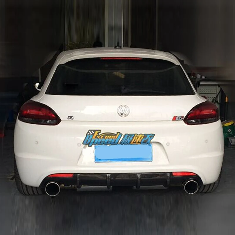 Диффузор для губ заднего бампера из углеродного волокна для Volkswagen VW Scirocco R Bumper 2008