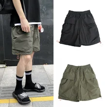 Летняя Корейская версия свободные мужские модные трендовые спортивные шорты с большими карманами для бега повседневные уличные шорты