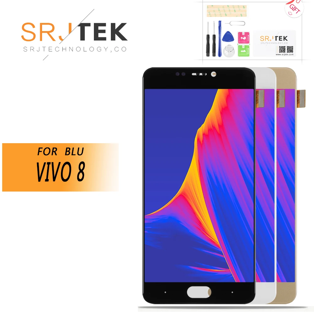5 &quotЖК-дисплей для Blu Vivo 8 V0150UU V0150LL ЖК-дисплей сенсорный экран Стекло полная сборка