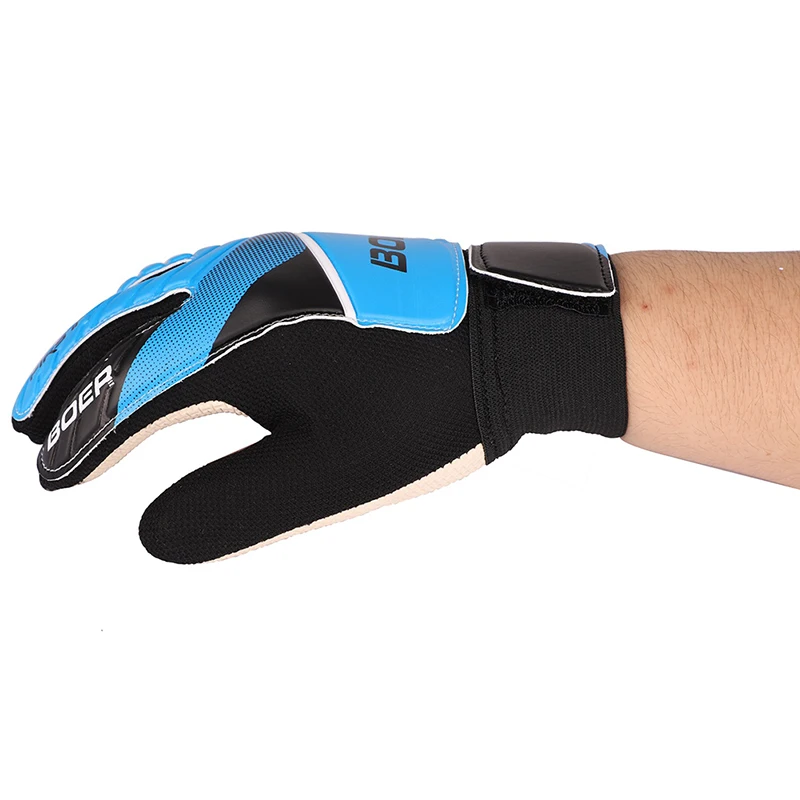 Утолщенные Нескользящие резиновые футбольные вратарские перчатки, Вратарские футбольные защитные перчатки для пальцев, велосипедные аксессуары