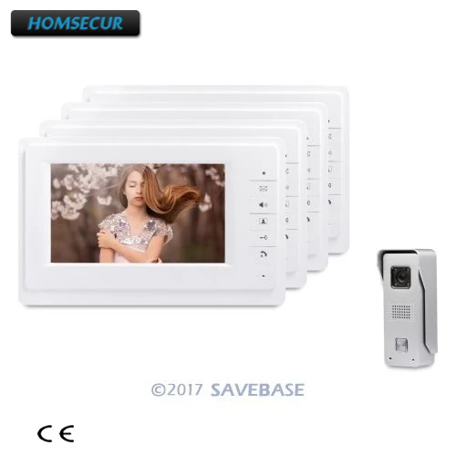 

HOMSECUR 7" Wired Video Door Intercom System Electric Lock Supported for Home Security