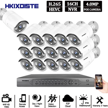 

16CH 5MP NVR CCTV Camera Security System 4MP Weatherproof Indoor outdoor POE IP Camera Video Security Surveillance System Kit
