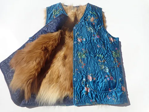 

Free shipping The elderly women's genuine fur waistcoat cotton vest fur sheepskin wool vest autumn and winter