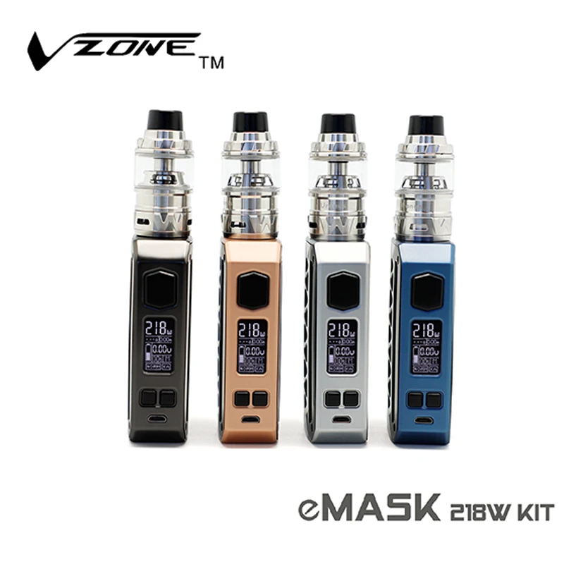 Original Vzone EMask TC Kit 218W EMask MOD with 6ml Uranus Tank Electronic Cigarette Vape 5-color Backlight IPX 7 Exterior 01 (6)