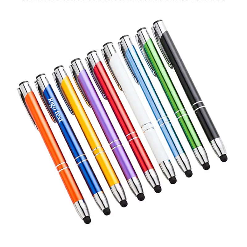 LZN Design Company Logo Laser Engraved Touch Screen Ballpoint Metal Pens 10pcs a lot Customized With Your Logo/Website/Contacts