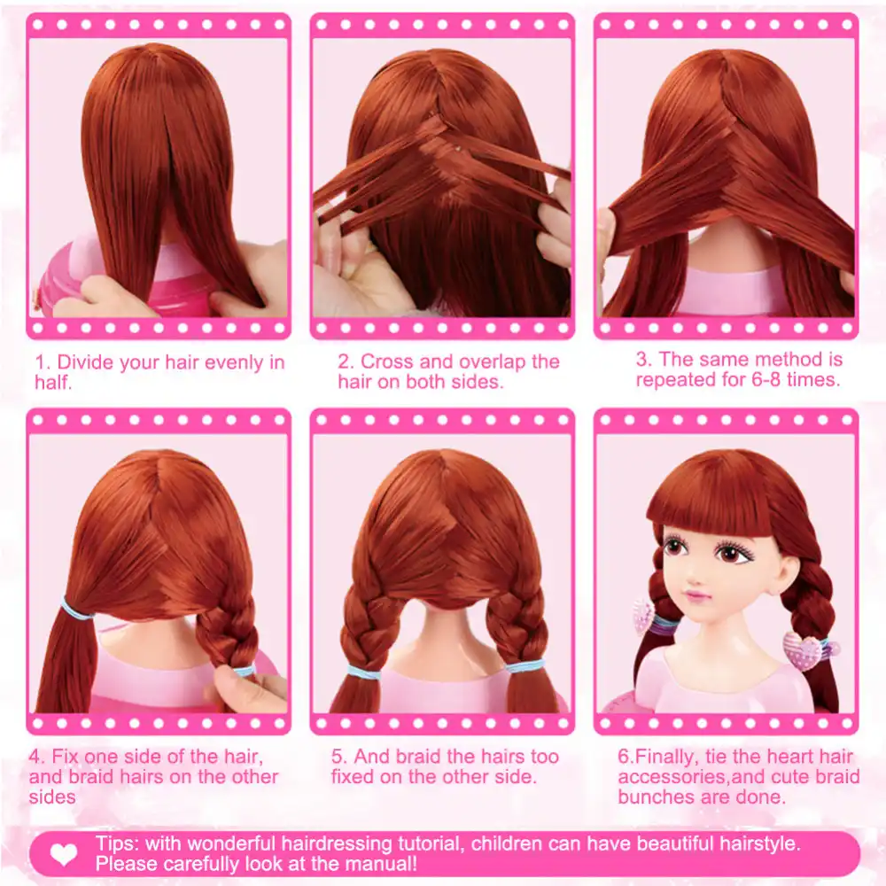 girls hairdressing head