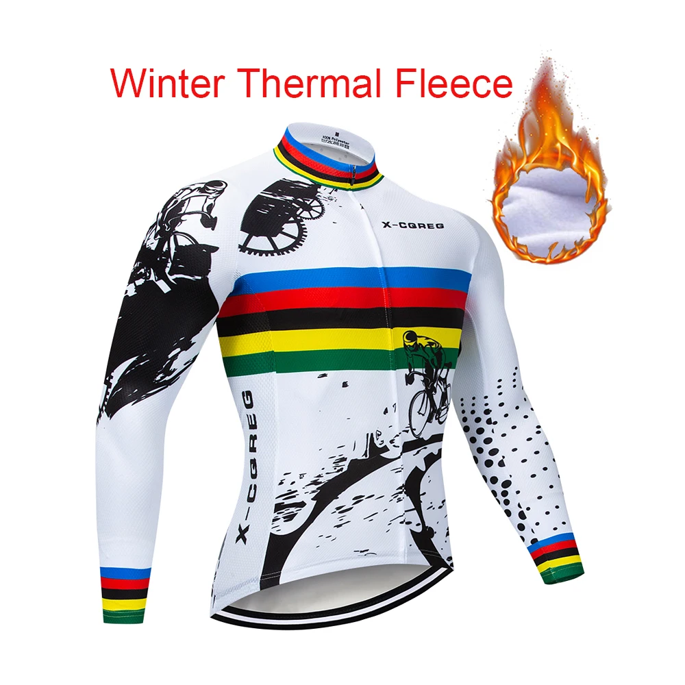 2018 Hot Winter Thermal Fleece X-CQREG Long Sleeve Cycling Jersey Ropa Ciclismo MTB Bike Clothes Clothing Popular Style | Спорт и