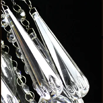 

2pcs/lot 100mm 4" cleal mic shaped crystal with eight concave faces Chandelier crystal DIY crystal lighting accessories