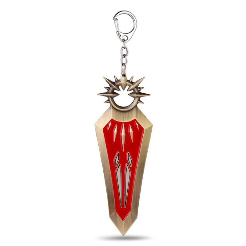 Classical 3D Game LOL League Role Leona Weapon Keyring Shield Keychain Model Chaveiro Souvenirs Gift Car Llavero Charm | Украшения и