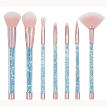 7pcs Unicorn Diamond Handle Glitter Makeup Brush Set Shinny Foundation Blending Power Eyeshadow Cosmetic Beauty Make Up Tool Kit