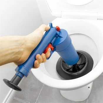

Air Power Drain Blaster Set High Pressure Powerful Manual Sink Plunger Toilets Bathroom Pipe Clog Remover Kit