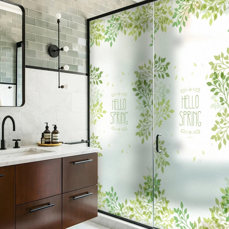 DICOR Static Cling Window Film Frosted Opaque Privacy Stained Glass Sticker Home Decor Digital Print BLT1237 | Дом и сад