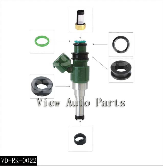 200 sets For Fuel Injector Repair & Service Kits Including Filter Viton