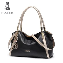 FOXER women luxury handbag 2016 genuine leather handbags women shoulder bags fashion tote bag ladies hand bag famous brands FOXER women luxury handbag 2016 genuine leather handbags women shoulder bags fashion tote bag ladies hand bag famous brands