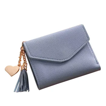 

2020 Famous Wallet New Fashion Women Simple Short Tassel Coin Purse Wallet Card Holders Handbag Wallet Female #LR3