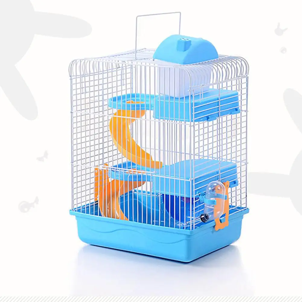 

3-storey Pet Hamster Cage Luxury House Portable Mice Home Habitat Decoration