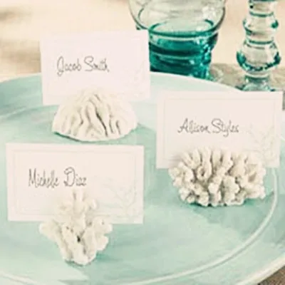 6pcs Lot Party Favors Seas Coral Beach Theme Place Card Holders