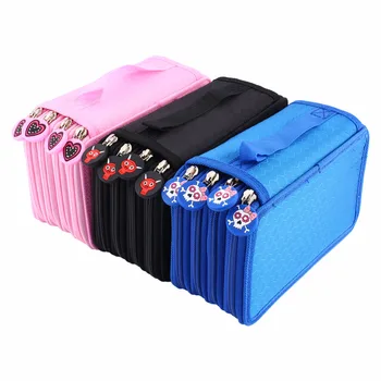 

72Pcs High Capacity Pen Pencil Case Box Pen Pouch Bag Makeup Storage Bags Oxford Cloth Hot Sale