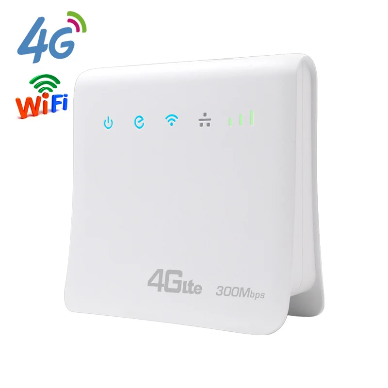  Unlocked 300Mbps indoor LTE CPE 4G Mobile WIFI Router with Sim Card Slot and LAN Port