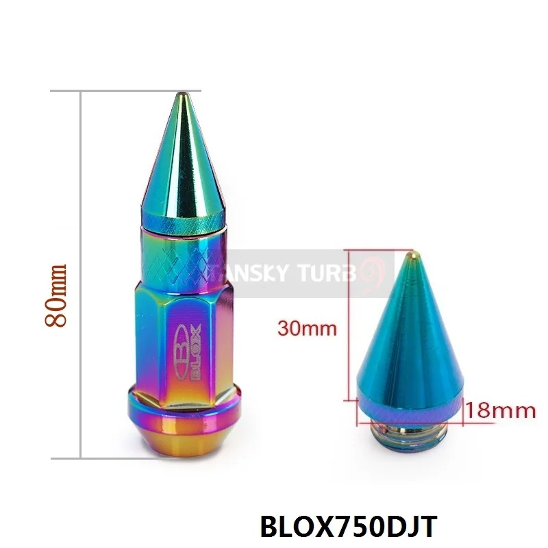 Blox колесные гайки 50 мм Расширенный тюнер колесные гайки с шипом для колес диски M12X1.5/M12X1.25 EP-BLOX750DJT-ALBZ