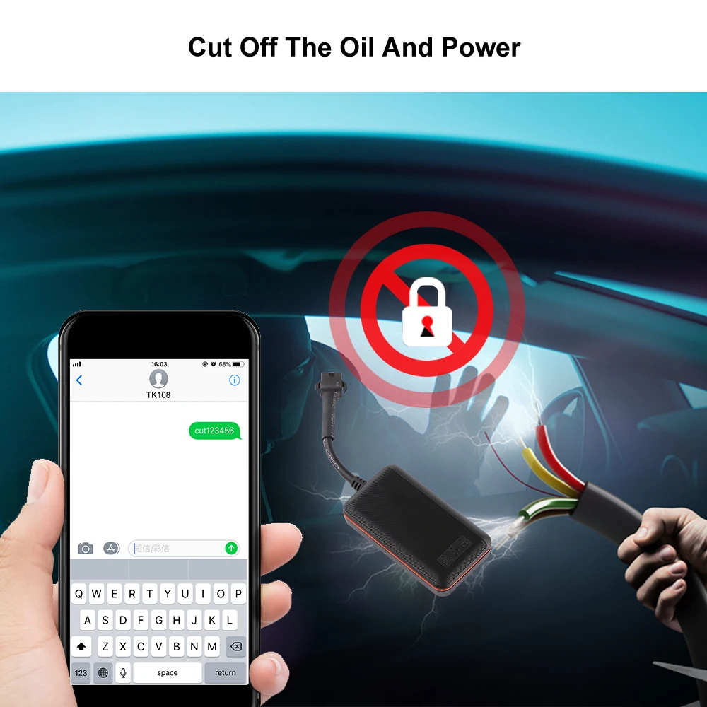 Traceur GPS Waterproof IP66 2G/GSM Vehicle Tracker Mini GPS Locator Cut Oil Power Vibration Move Geo-fence Alarm 9-100V Voltage