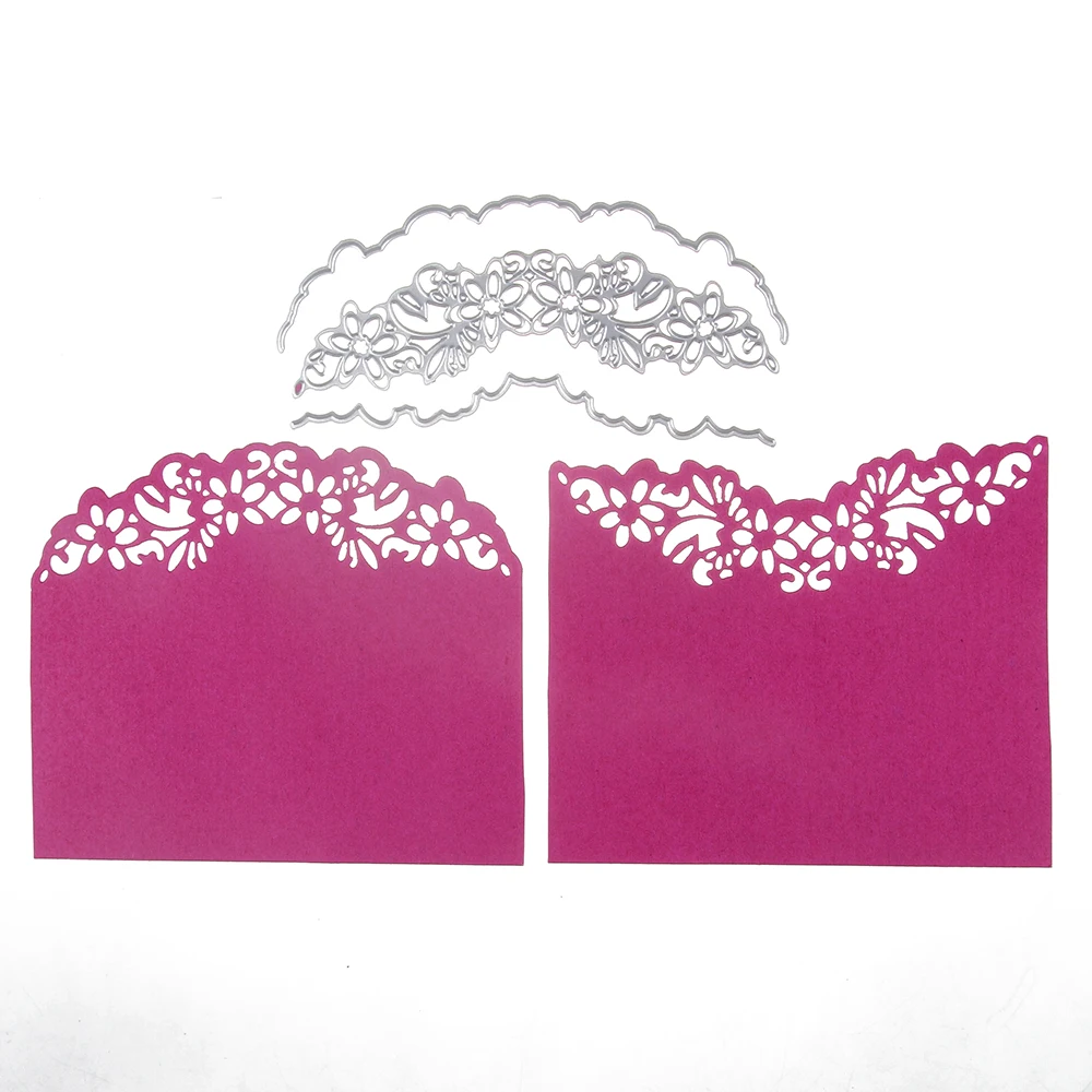 

Ufurty Flower Hollow Lace Borders knife mold Steel Metal Cutting Dies Scrapbooking Embossing Cut Die Stencils DIY Card Decor