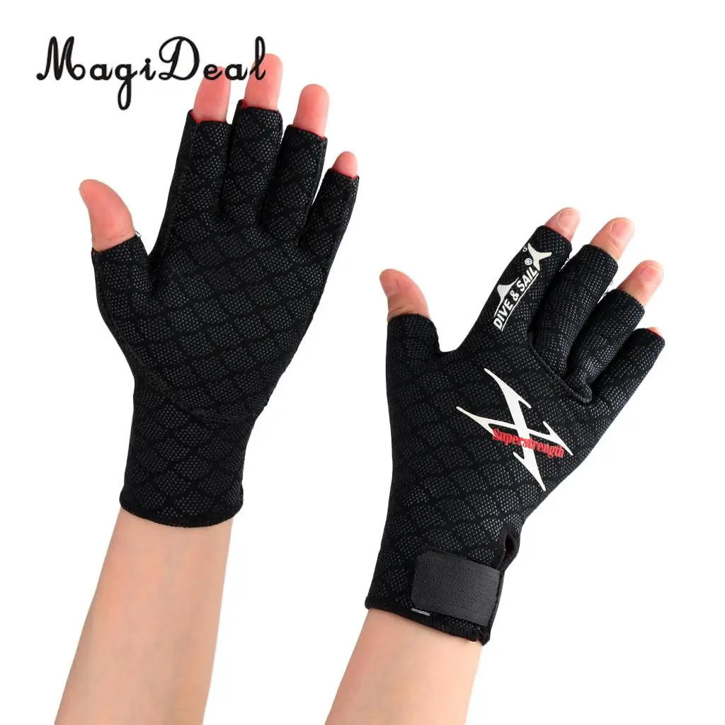 

MagiDeal Soft Water Sports Scuba Diving Snorkeling Surfing Wetsuit Fingerless Gloves S/M/L for Kayaking Rafting Boat Canoe Acce