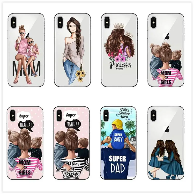

Aesthetic Black Girl Soft TPU Case For iPhone 5 S 5C 5S SE Case Ultra thin Baby Women Mom Silicone Phone Cases For iPhone 4 S 4S